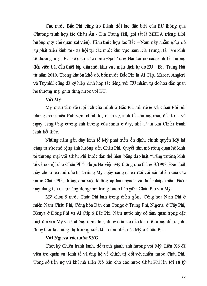 image for page Các giải pháp phát triển quan hệ thương mại giữa Việt Nam với các nước Bắc Phi đến năm 2010 1