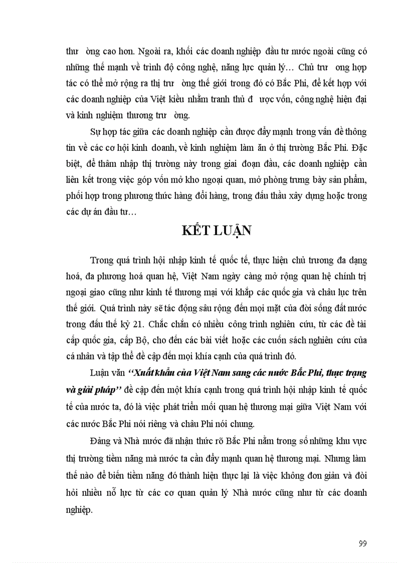image for page Các giải pháp phát triển quan hệ thương mại giữa Việt Nam với các nước Bắc Phi đến năm 2010 1