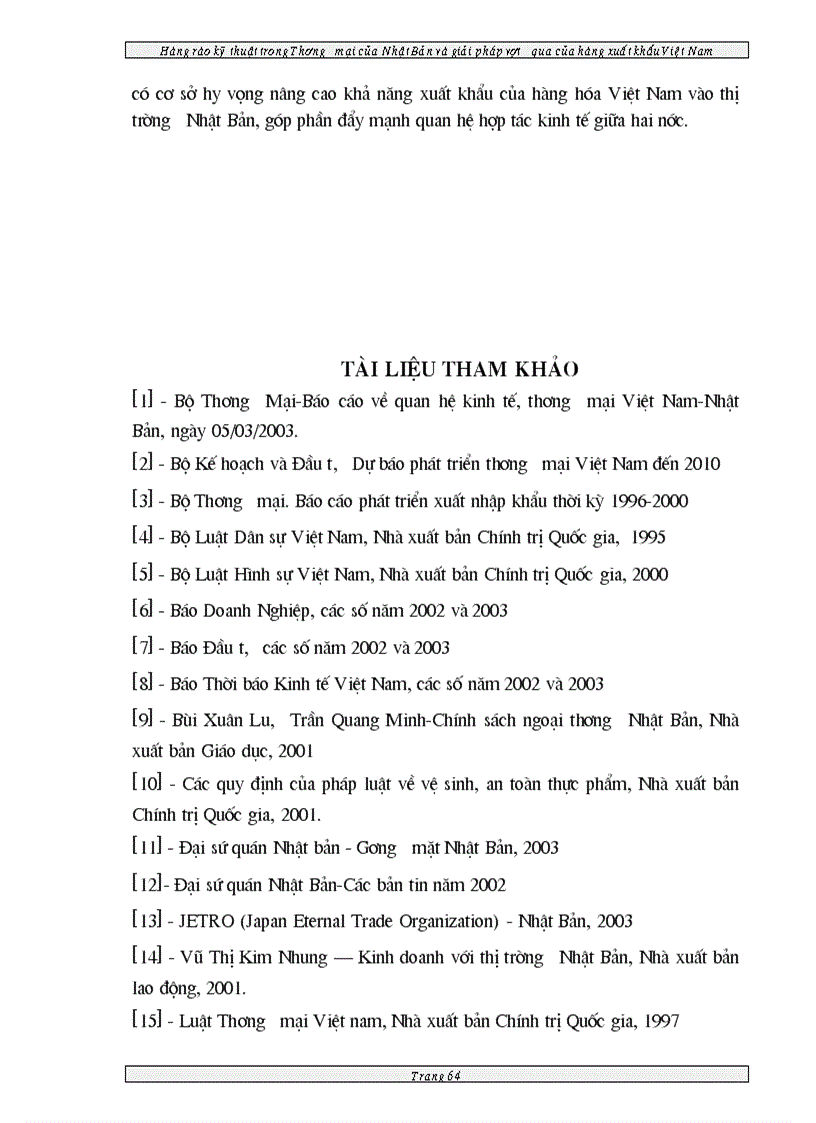 image for page Hàng rào kỹ thuật trong Thương mại của Nhật Bản và giải pháp vượt qua của hàng xuất khẩu Việt nam