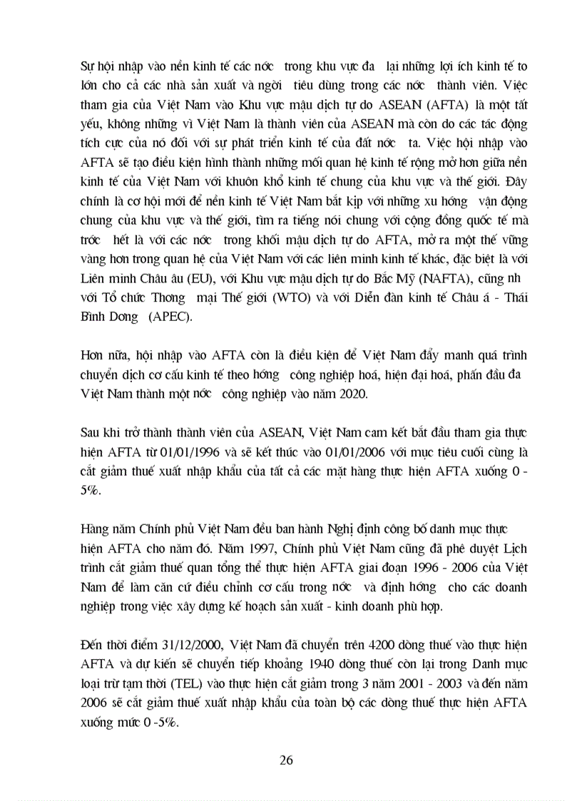 image for page Những khó khăn thuận lợi của doanh nghiệp việt nam trong quá trình thực hiện cắt giảm thuế quan hội nhập afta