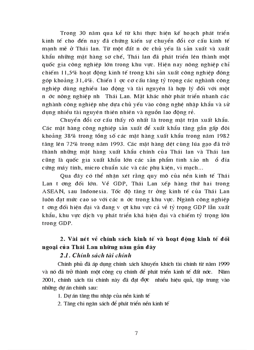 image for page Thực trạng quan hệ Kinh tế Thương mại Việt Nam Thái Lan