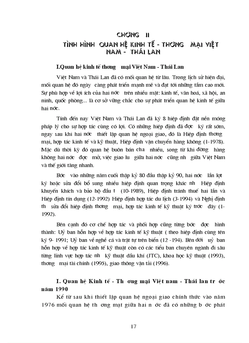 image for page Thực trạng quan hệ Kinh tế Thương mại Việt Nam Thái Lan
