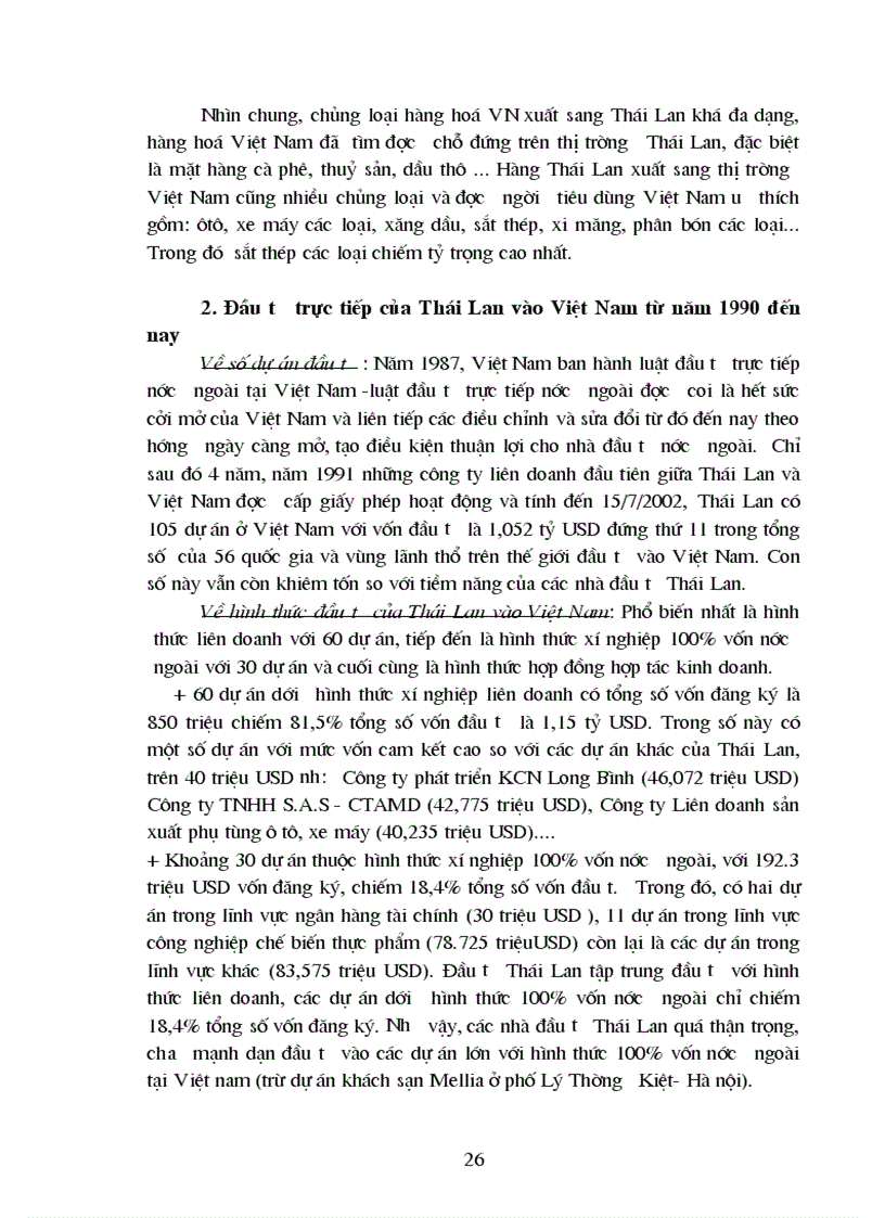 image for page Thực trạng quan hệ Kinh tế Thương mại Việt Nam Thái Lan