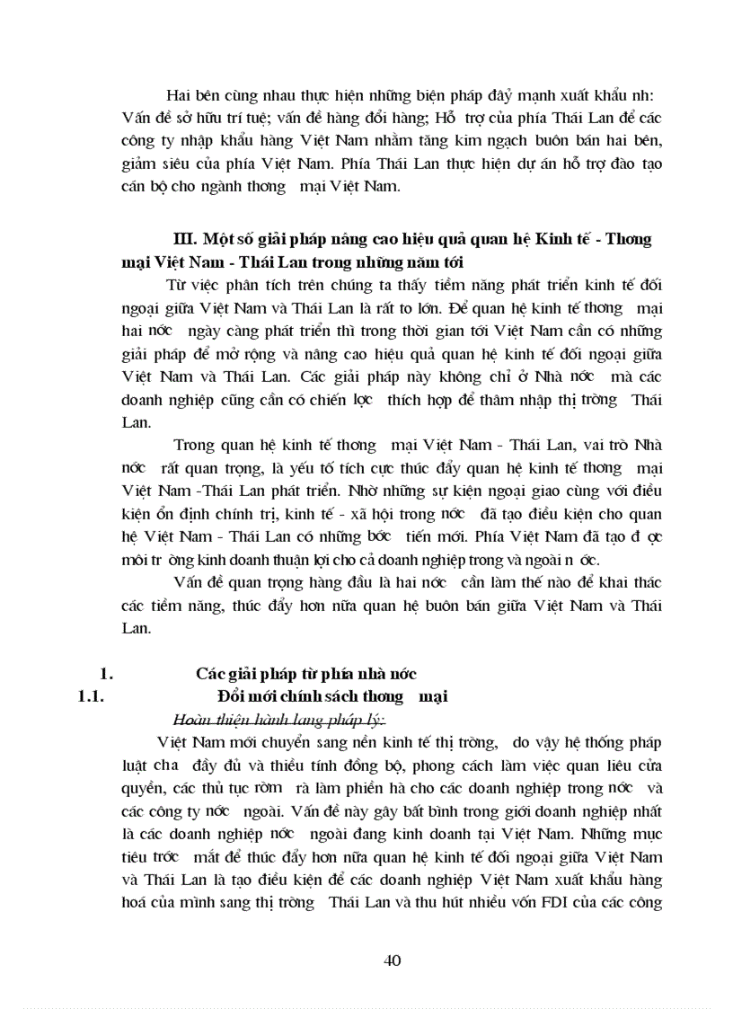 image for page Thực trạng quan hệ Kinh tế Thương mại Việt Nam Thái Lan