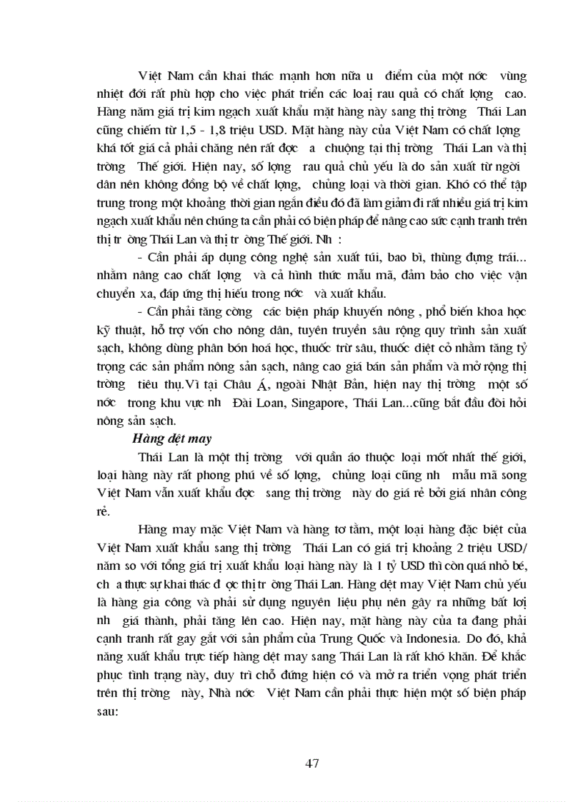 image for page Thực trạng quan hệ Kinh tế Thương mại Việt Nam Thái Lan