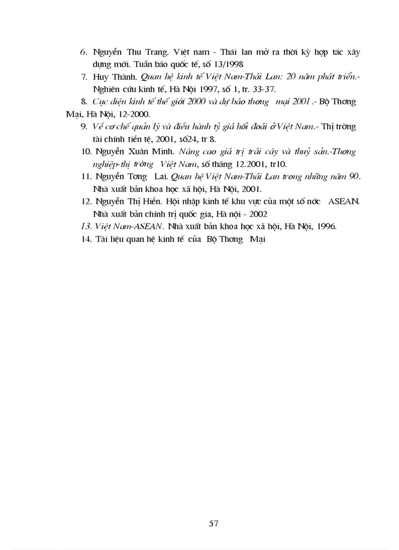 image for page Thực trạng quan hệ Kinh tế Thương mại Việt Nam Thái Lan