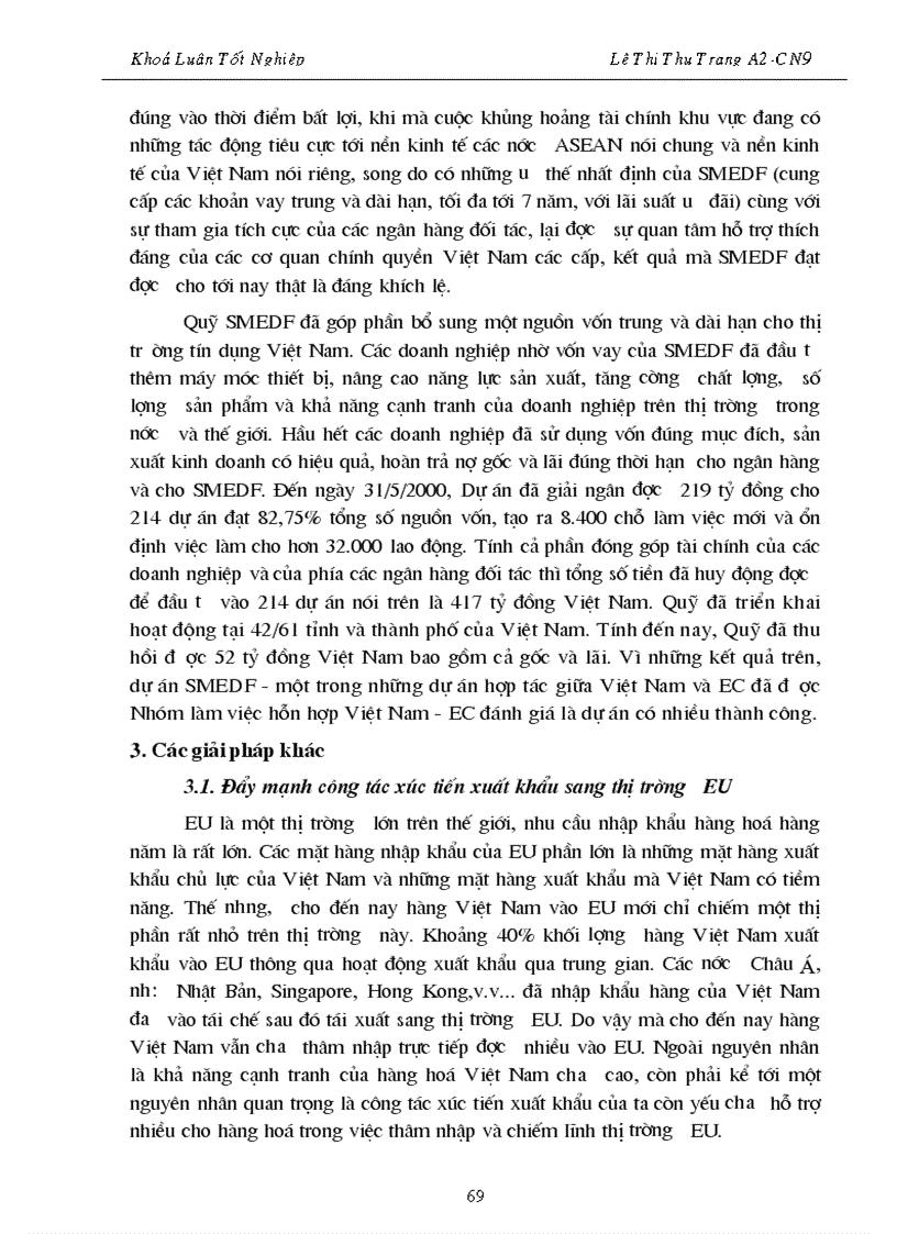 image for page Đẩy mạnh Hoạt đông xuất khẩu hàng hoá của Việt nam vào thị trường EU giai đoạn 2001 2010 Thực trạng và giải pháp