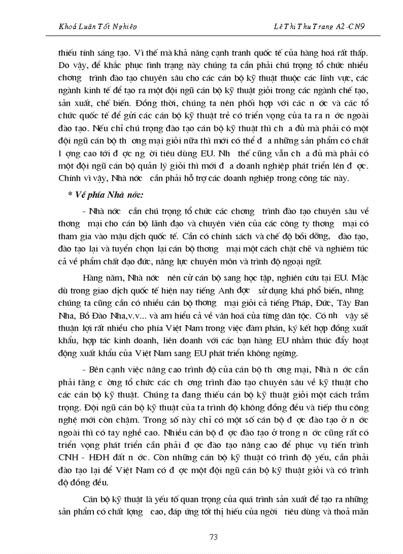 image for page Đẩy mạnh Hoạt đông xuất khẩu hàng hoá của Việt nam vào thị trường EU giai đoạn 2001 2010 Thực trạng và giải pháp