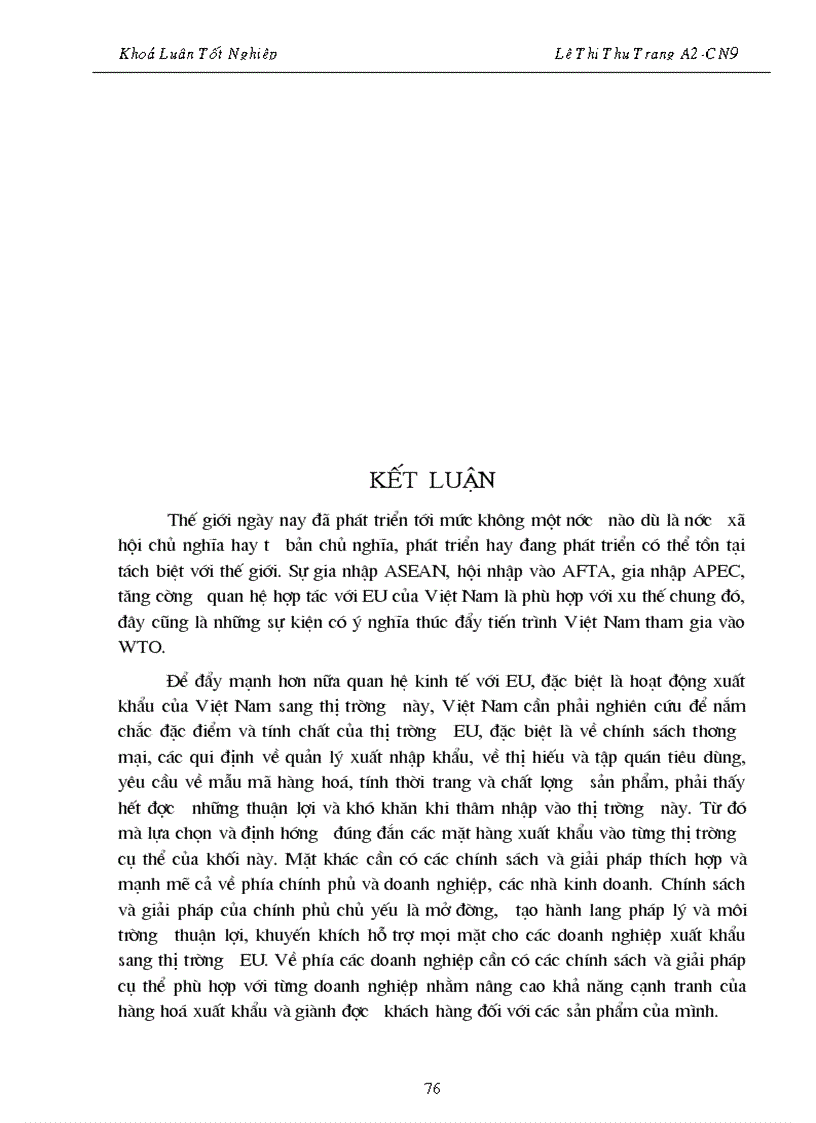 image for page Đẩy mạnh Hoạt đông xuất khẩu hàng hoá của Việt nam vào thị trường EU giai đoạn 2001 2010 Thực trạng và giải pháp