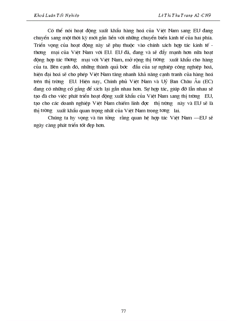 image for page Đẩy mạnh Hoạt đông xuất khẩu hàng hoá của Việt nam vào thị trường EU giai đoạn 2001 2010 Thực trạng và giải pháp