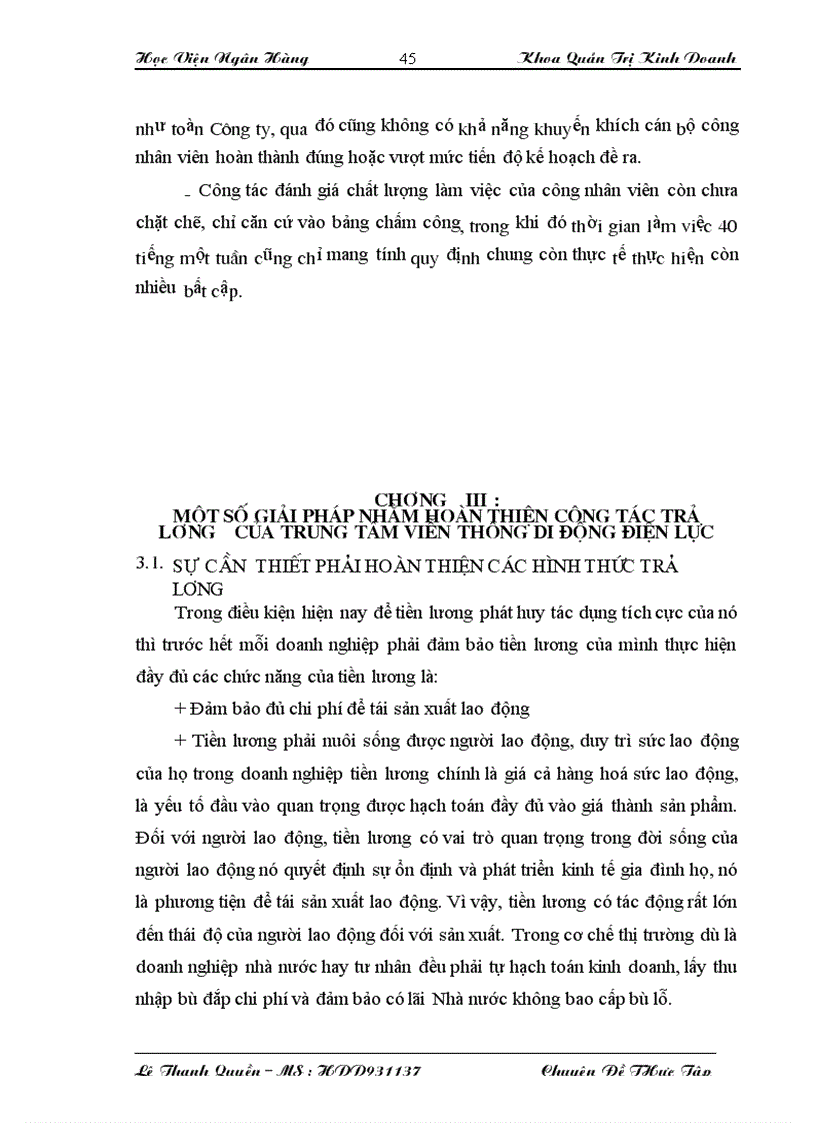 image for page Phương pháp trả lương tại Trung tâm viễn thông di động điện lực