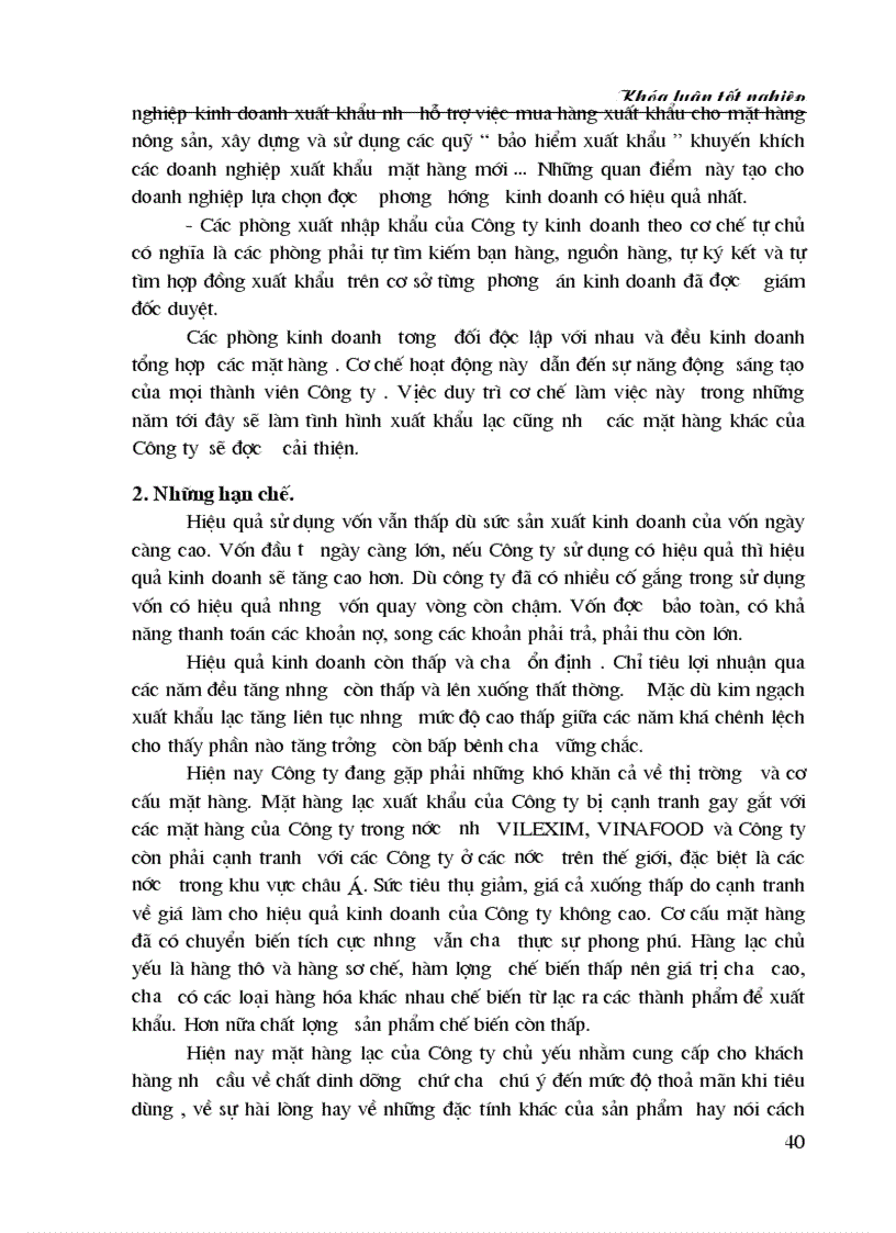 image for page Hiện trạng và giải pháp nhằm nâng cao hiệu quả hoạt động THU MUA và xuất khẩu lạc của Công ty VIlexim trong giai đoạn hiện nay