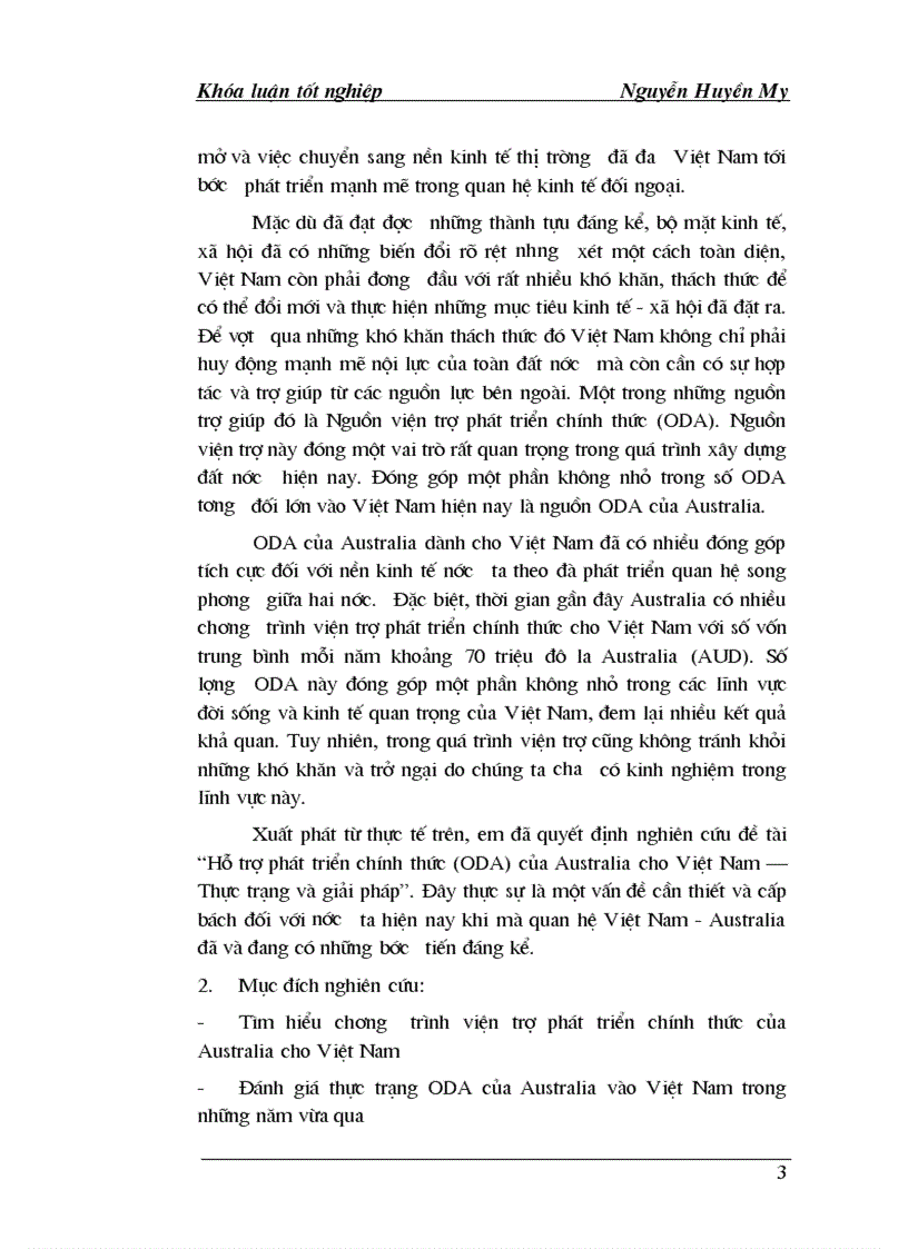 image for page Hỗ trợ phát triển chính thức ODA của Australia cho Việt Nam Thực trạng và giải pháp