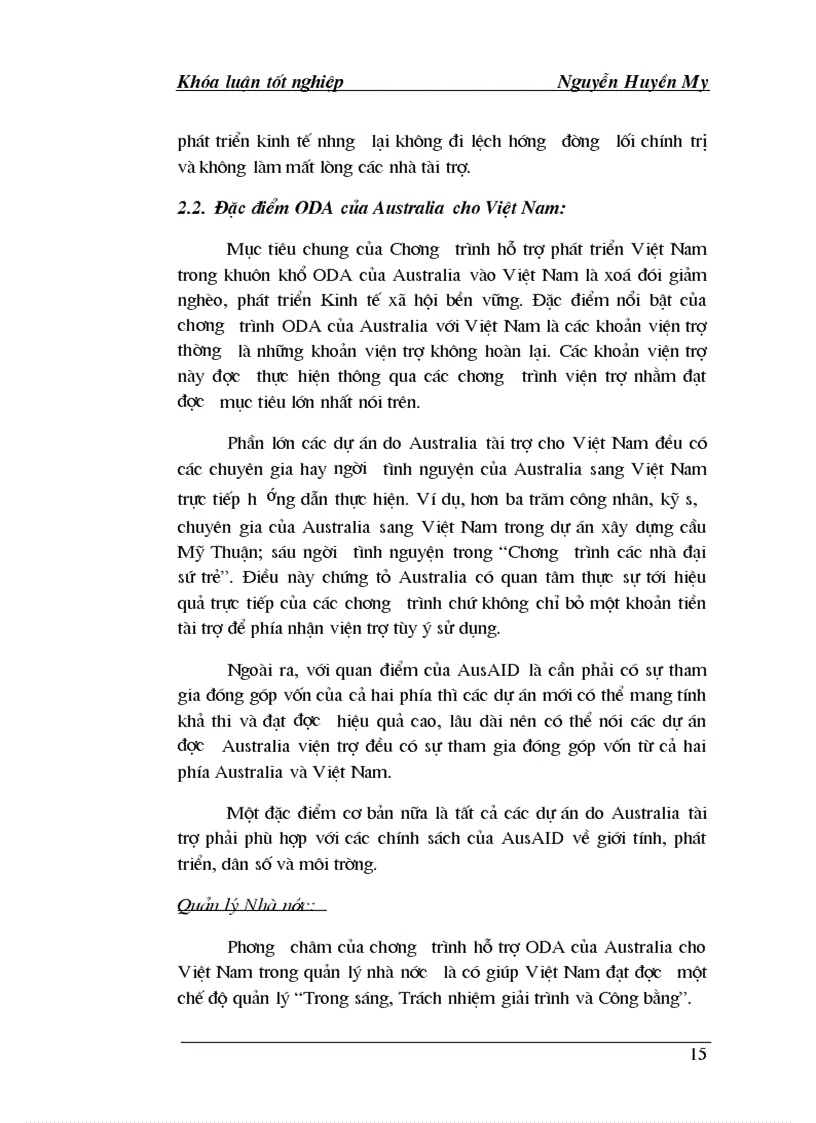 image for page Hỗ trợ phát triển chính thức ODA của Australia cho Việt Nam Thực trạng và giải pháp