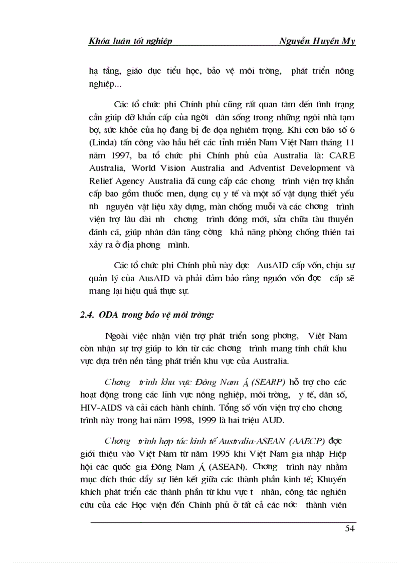 image for page Hỗ trợ phát triển chính thức ODA của Australia cho Việt Nam Thực trạng và giải pháp