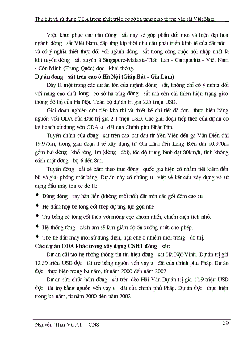 image for page Thu hút và sử dụng ODA trong lĩnh vực phát triển cơ sở hạ tầng GTVT ở Việt Nam