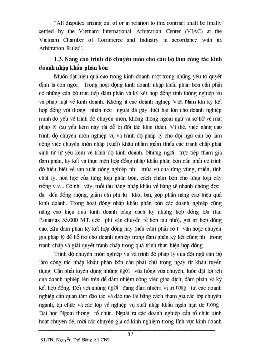 image for page Thực trạng các tranh chấp và việc giải quyết các tranh chấp phát sinh từ hợp đồng nhập khẩu phân bón hoá học ở Việt Nam