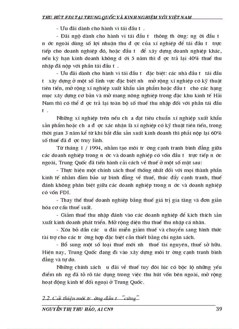 image for page Vận dụng kinh nghiệm trong hoạt động thu hút FDI của trung quốc ở Việt Nam
