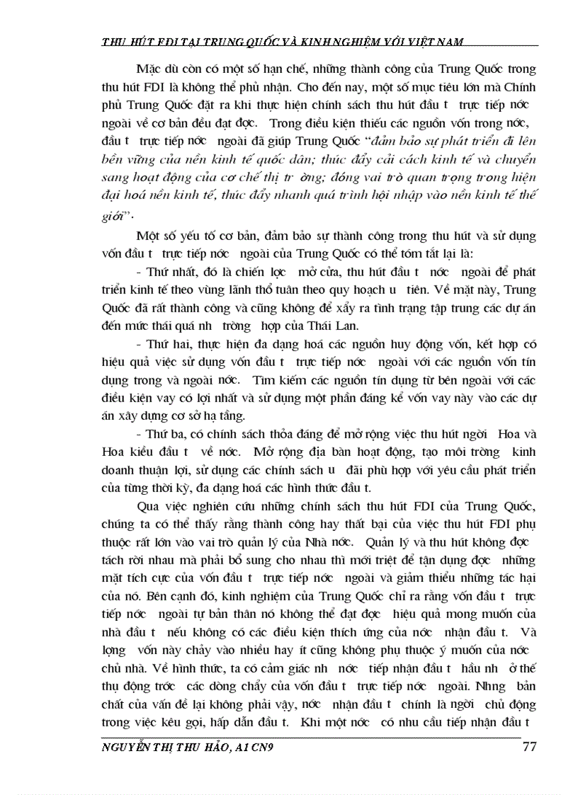 image for page Vận dụng kinh nghiệm trong hoạt động thu hút FDI của trung quốc ở Việt Nam