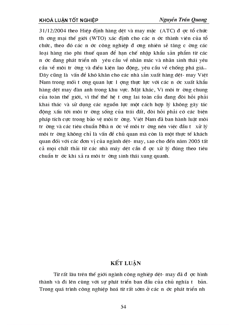 image for page Đánh giá khả năng cạnh tranh hàng dệt may Việt Nam