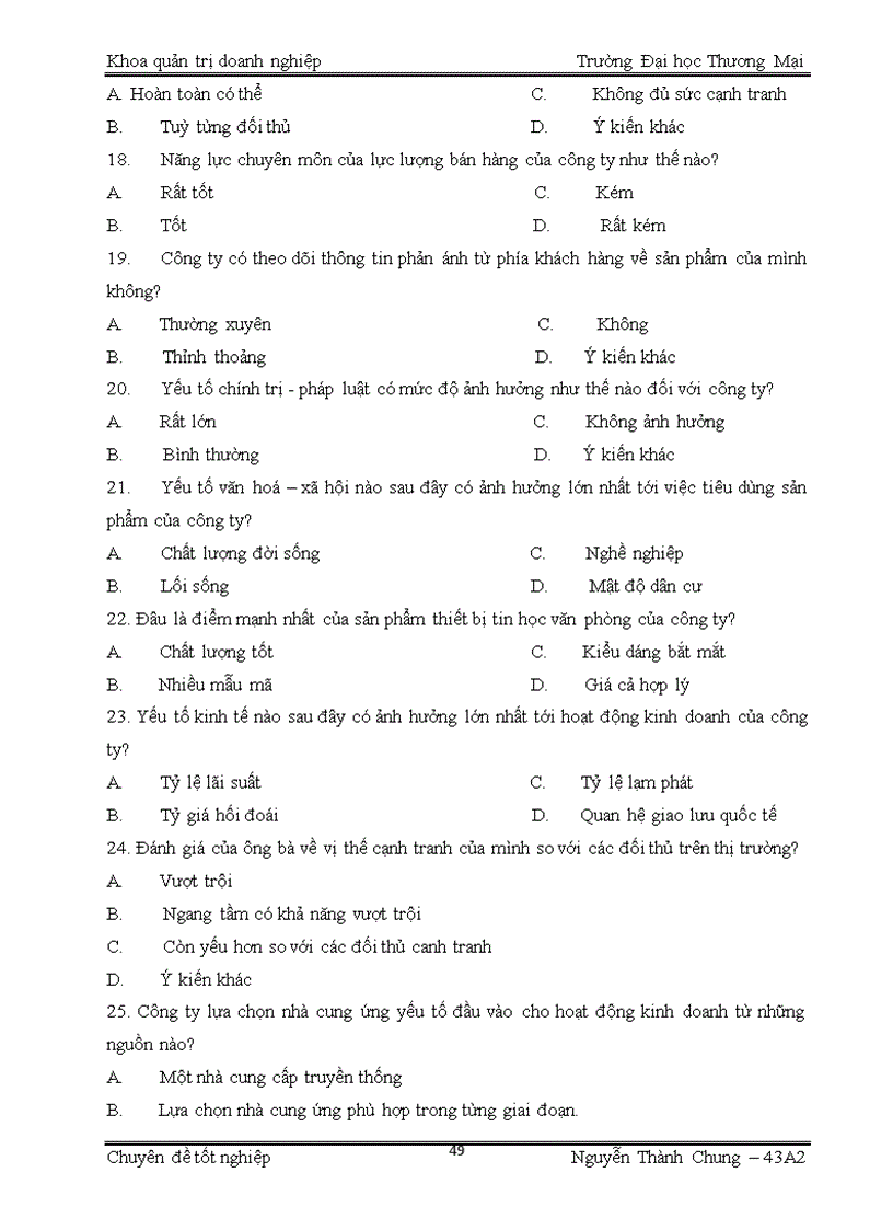 image for page Phân tích TOWS chiến lược thâm nhập thị trường Hà Nội sản phẩm thiết bị tin học văn phòng của công ty TNHH vận tải và thương mại Tân Đạt