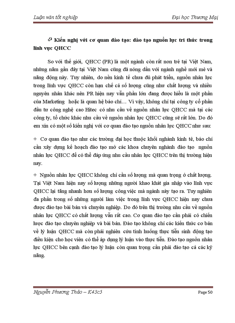 image for page Phát triển hoạt động qhcc pr nhằm quảng bá hình ảnh công ty cổ phần đầu tư công nghệ cao hitec trên thị trường miền bắc