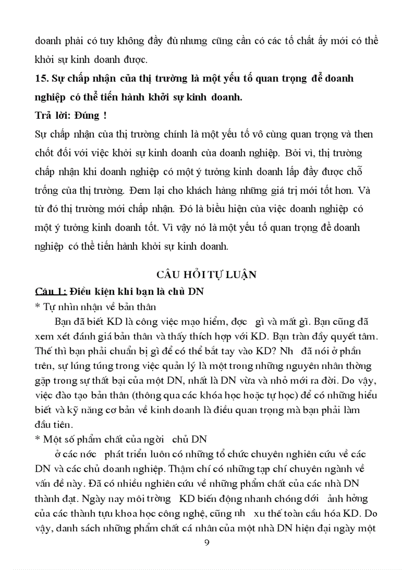 image for page Đề cương ôn tập môn khởi sự kinh doanh