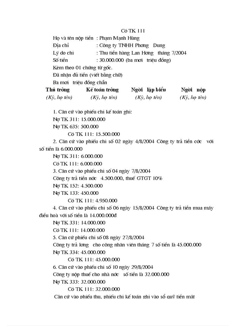 image for page Nội dung chuyên đề kế toán vốn bằng tiền tại Công ty TNHH Tấn Khoa