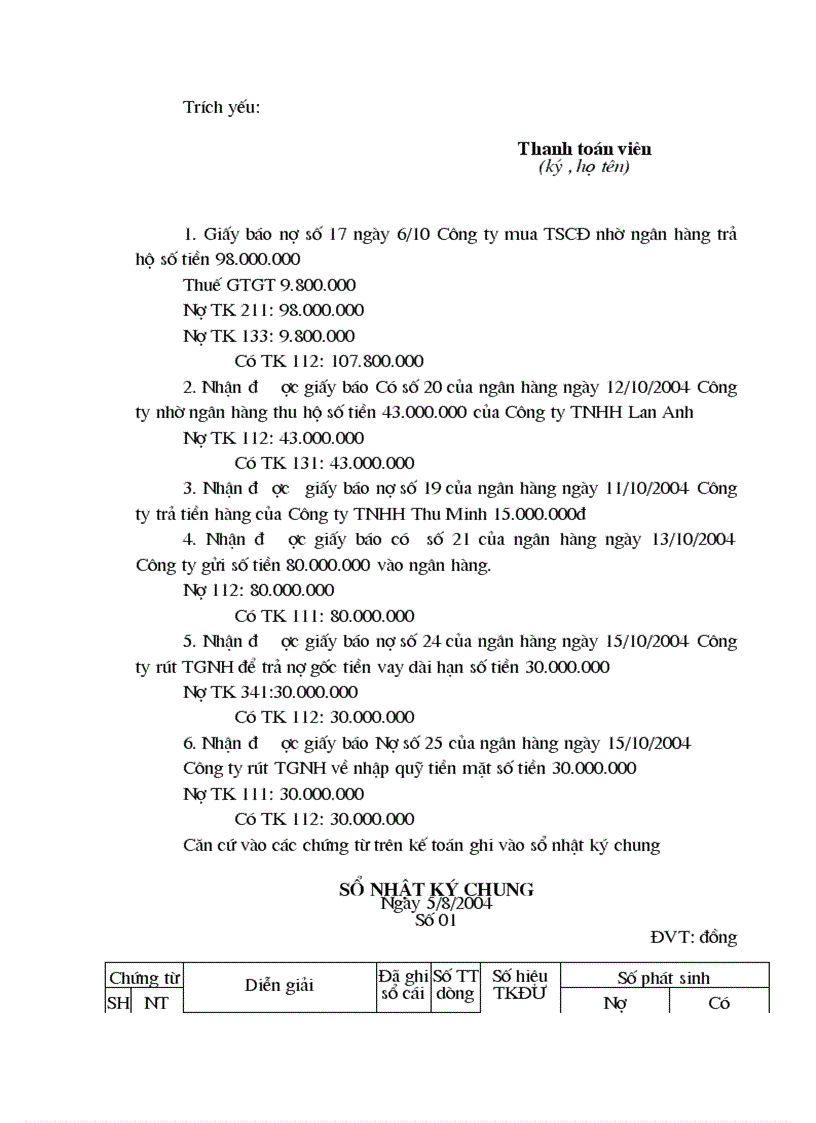 image for page Nội dung chuyên đề kế toán vốn bằng tiền tại Công ty TNHH Tấn Khoa