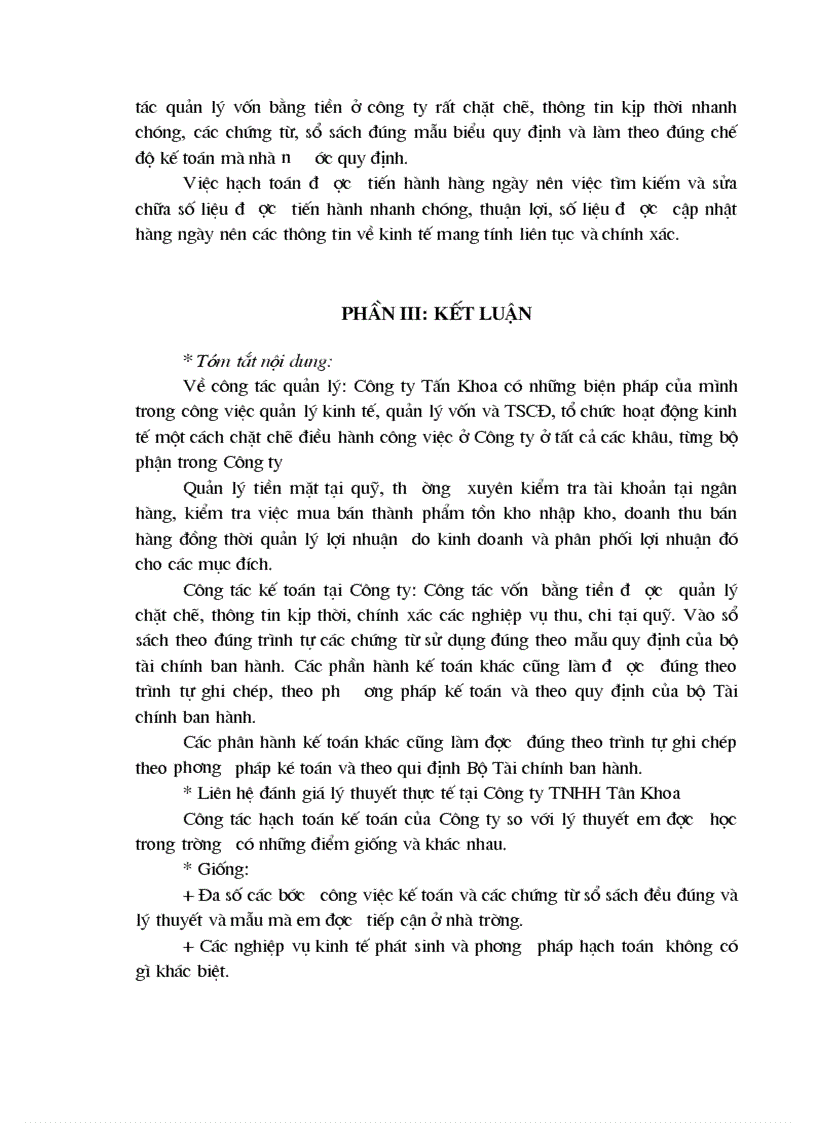 image for page Nội dung chuyên đề kế toán vốn bằng tiền tại Công ty TNHH Tấn Khoa