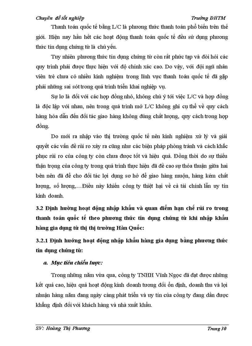 image for page Nghiên cứu về thực trạng rỉu ro trong thanh toán quốc tế theo phương thức tín dụng chứng từ tại công ty TNHH Vĩnh Ngọc