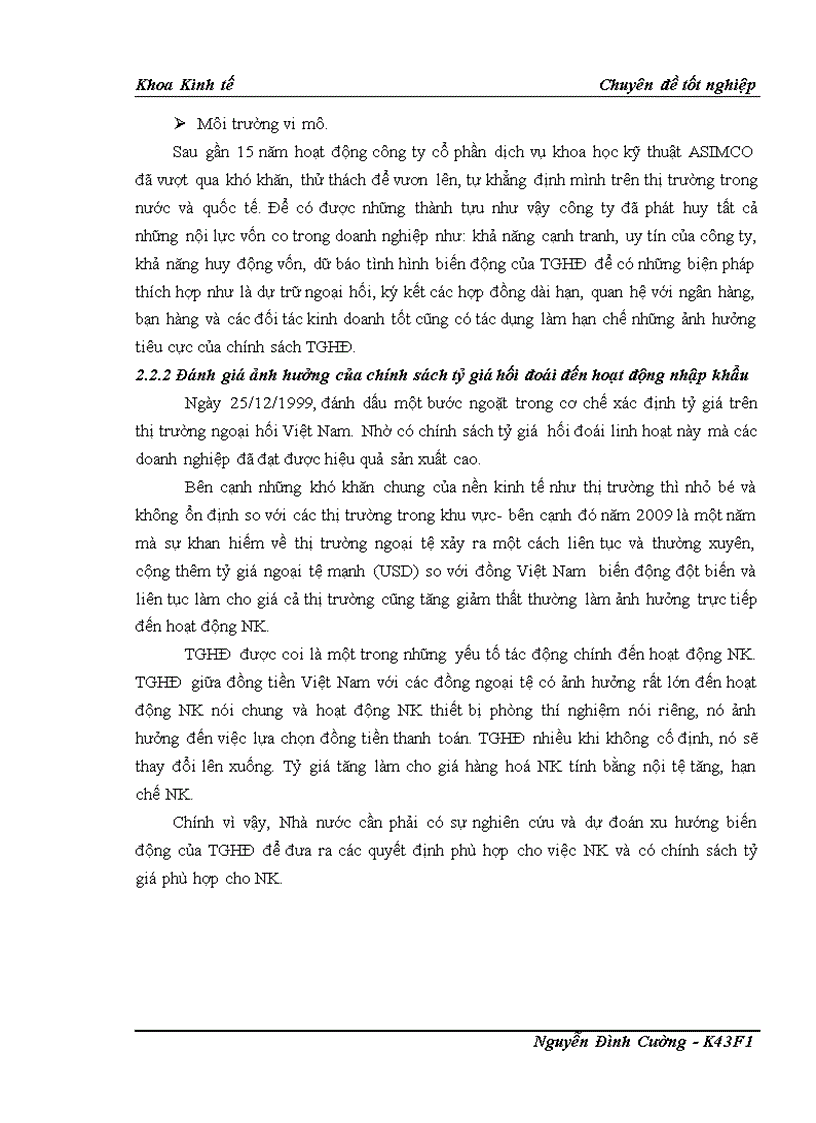 image for page Phân tích ảnh hưởng của tỷ gia hối đoái đến hoạt động nhập khẩu thiết bị phòng thí nghiệm ESCO từ thị trường Singapo lấy ví dụ Công ty cổ phần dịch vụ khoa học kỹ thuật ASIMCO 1