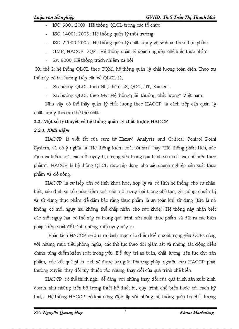 image for page Tăng cường hiệu lực hệ thống quản lý chất lượng theo HACCP tại công ty TNHH chế biến hoa quả Hồng Lam 1
