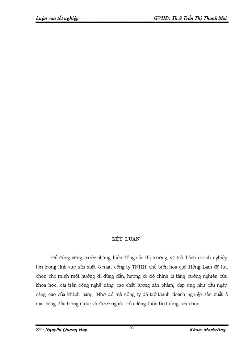 image for page Tăng cường hiệu lực hệ thống quản lý chất lượng theo HACCP tại công ty TNHH chế biến hoa quả Hồng Lam 1