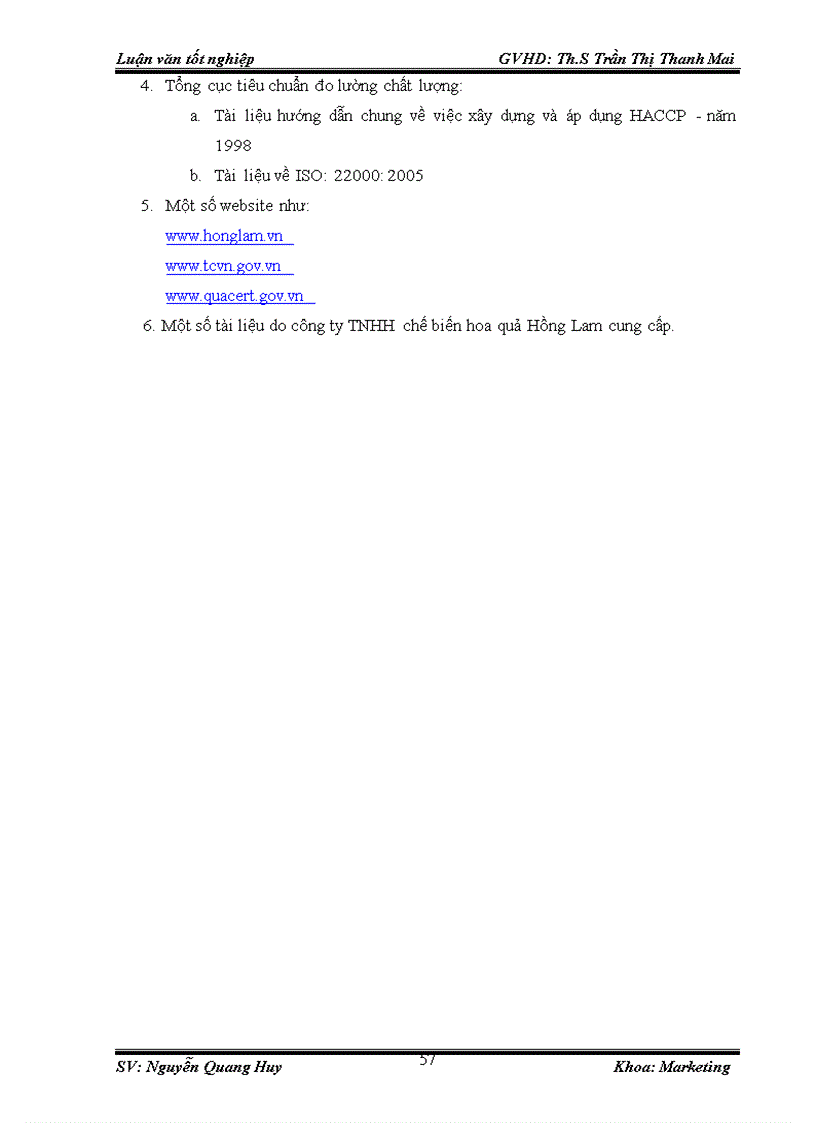 image for page Tăng cường hiệu lực hệ thống quản lý chất lượng theo HACCP tại công ty TNHH chế biến hoa quả Hồng Lam 1