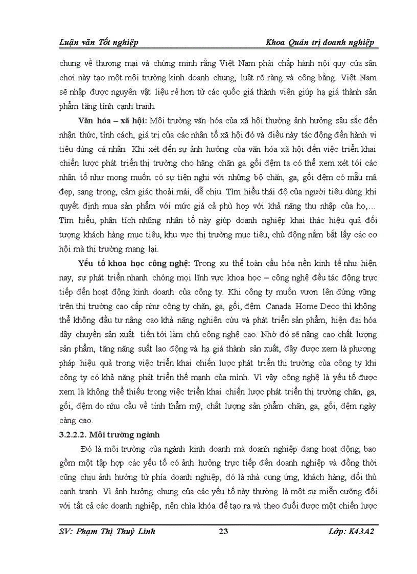image for page Tăng cường hiệu lực triển khai chiến lược phát triển thị trường sản phẩm chăn ga gối đệm của công ty canada home deco 1