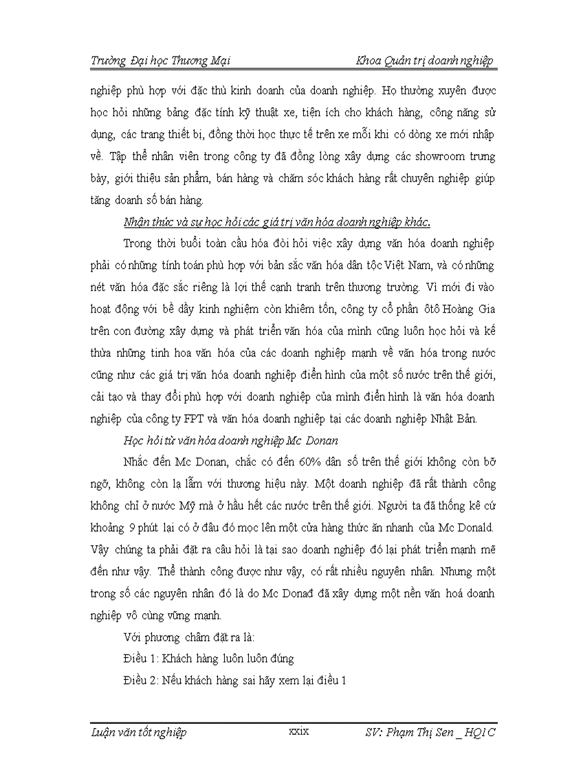 image for page Xây dựng và phát triển văn hóa doanh nghiệp của công ty cổ phần ô tô Hoàng Gia 1