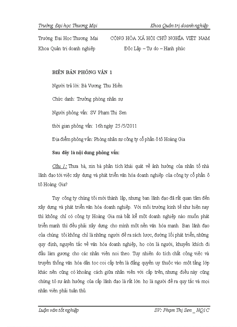 image for page Xây dựng và phát triển văn hóa doanh nghiệp của công ty cổ phần ô tô Hoàng Gia 1