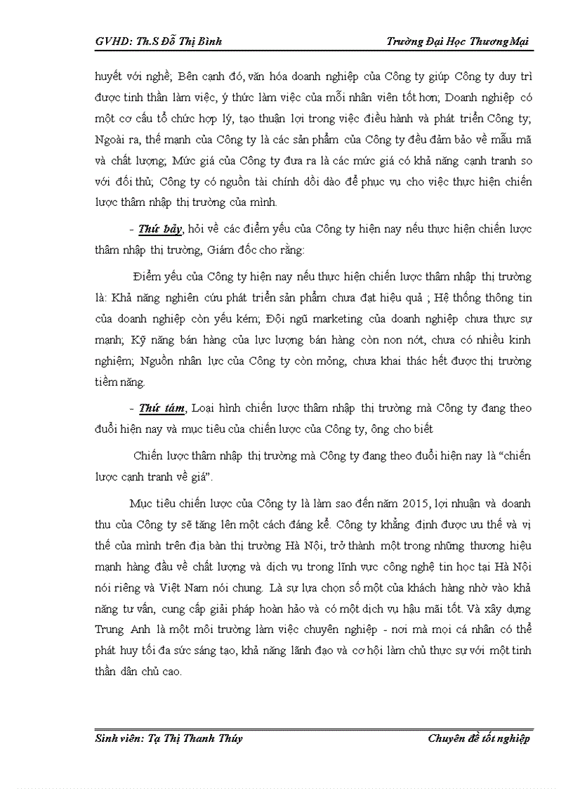 image for page Phân tích TOWS chiến lược thâm nhập thị trường của Công ty TNHH đầu tư phát triển Trung Anh tại Hà Nội 1