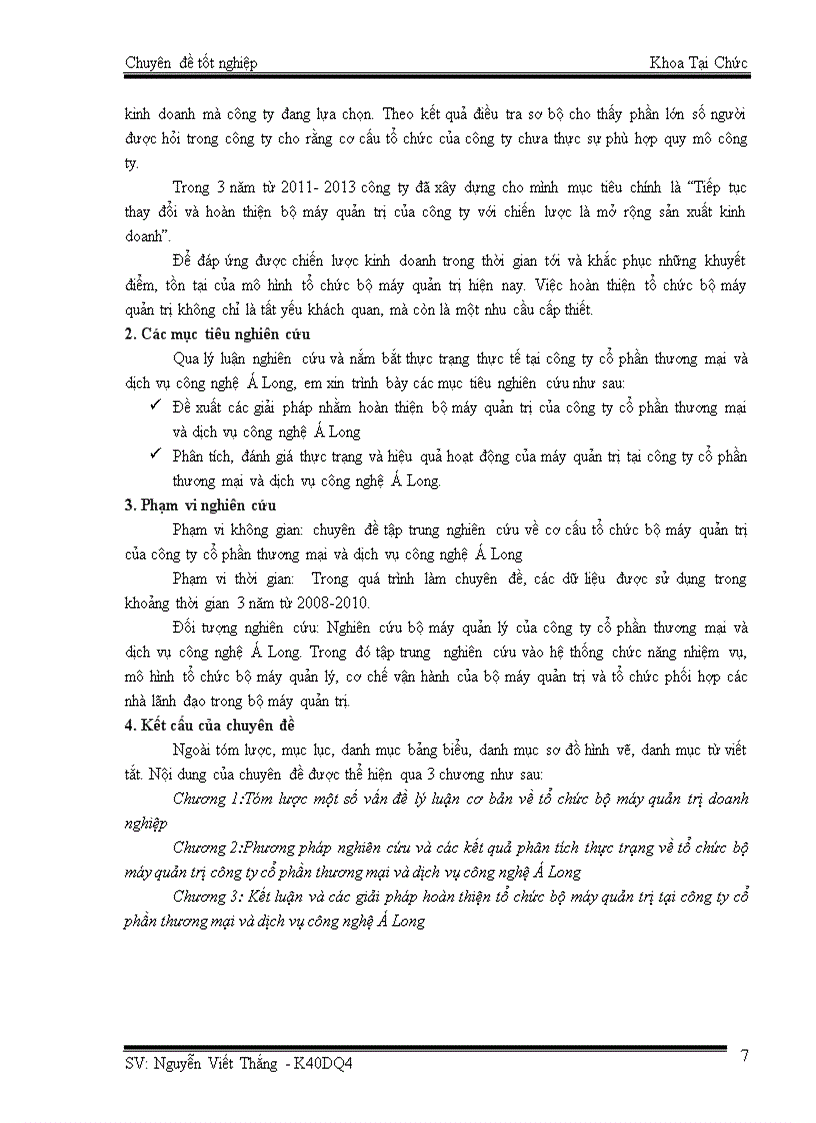 image for page Hoàn thiện tổ chức bộ máy tại công ty cổ phần thương mại và dịch vụ công nghệ Á Long 1