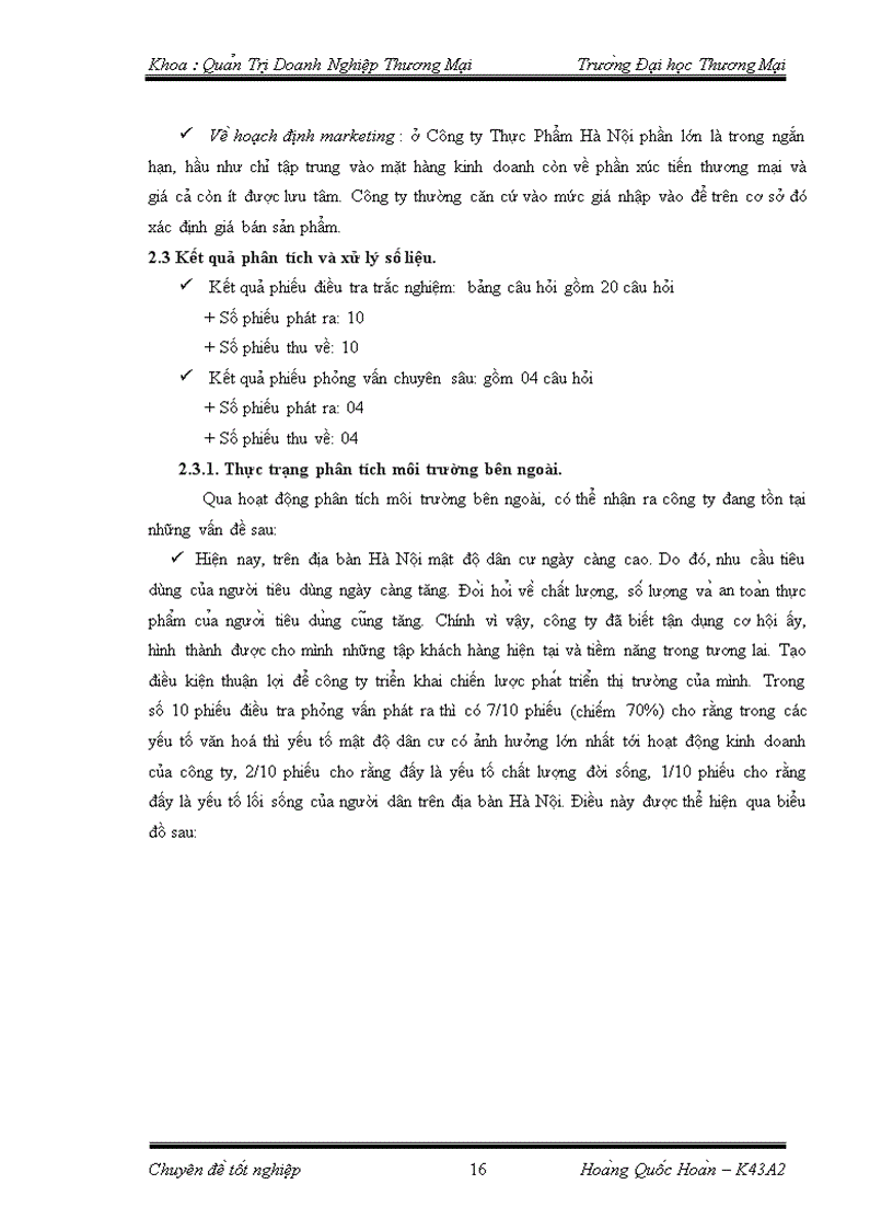 image for page Phân tích TOWS chiến lược phát triển thị trường của công ty TNHH nhà nước một thành viên thực phẩm Hà Nội
