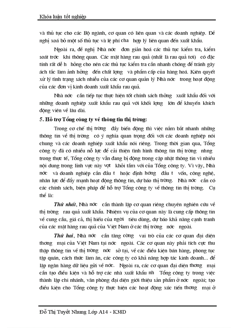 image for page Hoạt động xuất khẩu rau quả của Tổng công ty Rau quả Nông sản Việt Nam Thực trạng và giải pháp 1