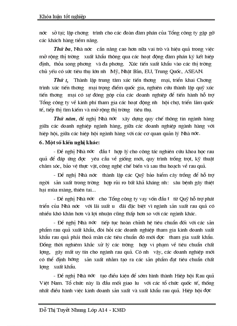 image for page Hoạt động xuất khẩu rau quả của Tổng công ty Rau quả Nông sản Việt Nam Thực trạng và giải pháp 1