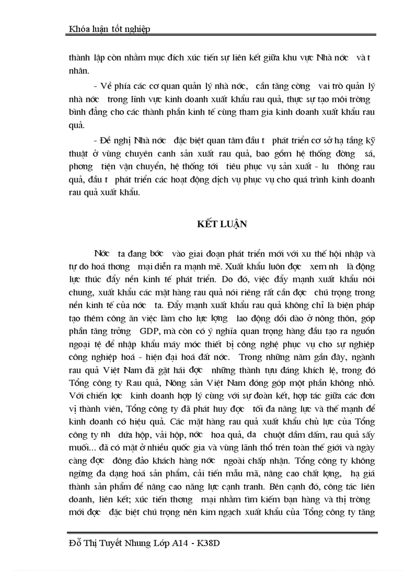 image for page Hoạt động xuất khẩu rau quả của Tổng công ty Rau quả Nông sản Việt Nam Thực trạng và giải pháp 1
