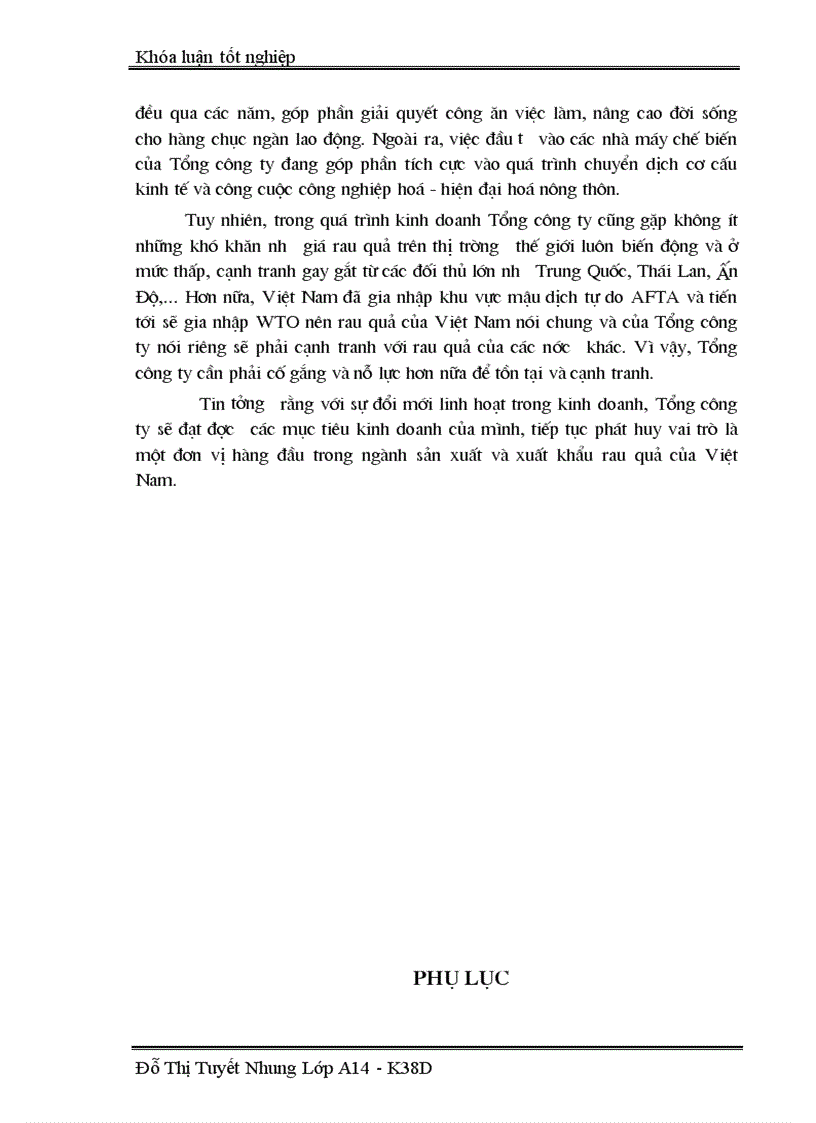 image for page Hoạt động xuất khẩu rau quả của Tổng công ty Rau quả Nông sản Việt Nam Thực trạng và giải pháp 1
