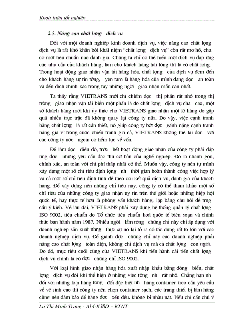 image for page Giao nhận hàng hóa quốc tế bằng đường biển tại Công ty giao nhận kho vận ngoại thương VIETRANS 1