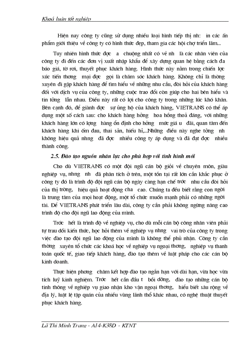 image for page Giao nhận hàng hóa quốc tế bằng đường biển tại Công ty giao nhận kho vận ngoại thương VIETRANS 1