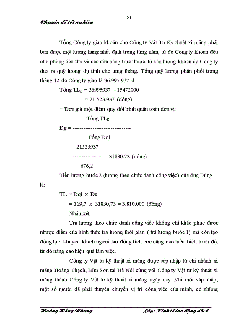 image for page Một số vấn đề về thực trạng công tác trả lương tại công ty Vật tư kỹ thuật xi măng