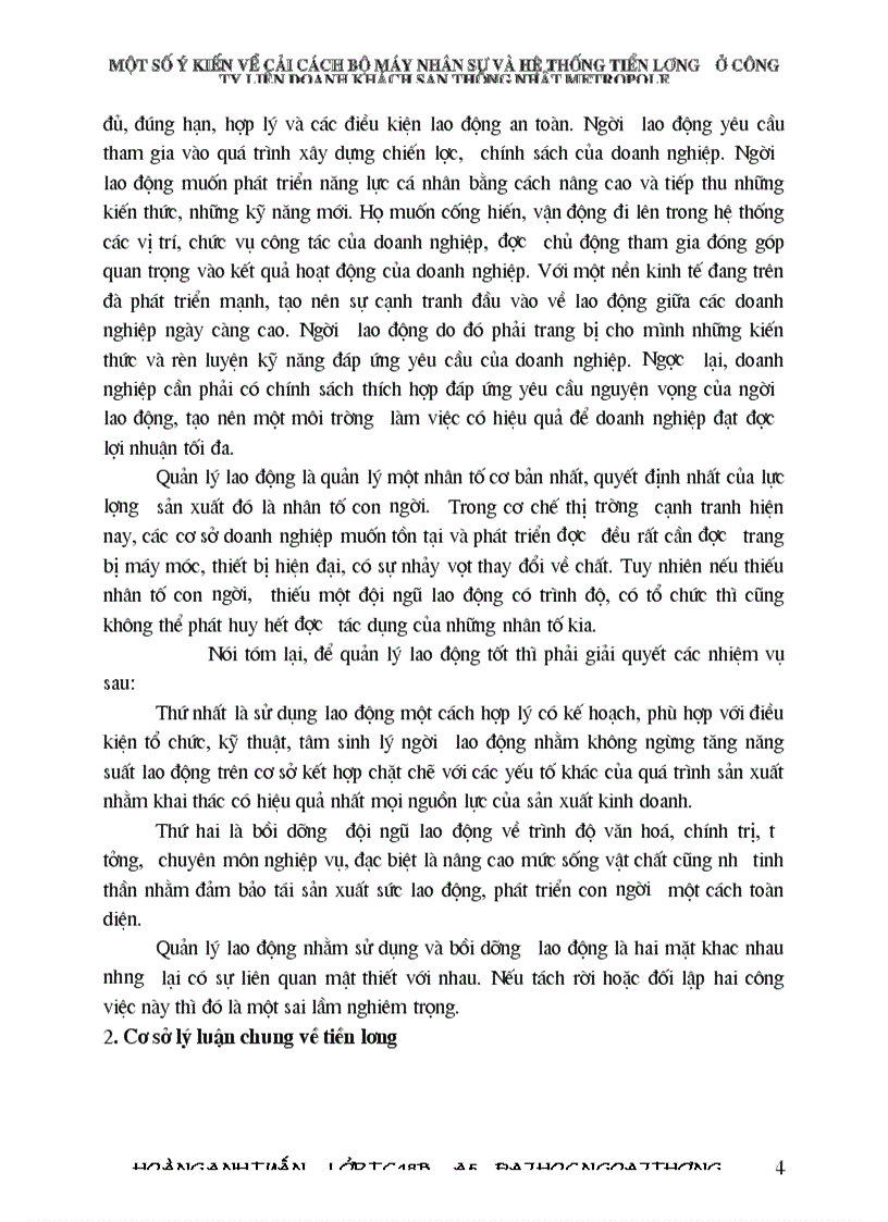 image for page Một số vấn đề về cải cách hệ thống quản lý nhân sự và hệ thống tiền lương trong các nhà hàng và khách sạn