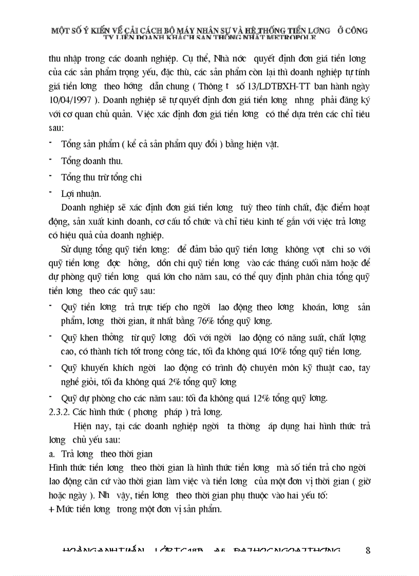 image for page Một số vấn đề về cải cách hệ thống quản lý nhân sự và hệ thống tiền lương trong các nhà hàng và khách sạn